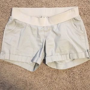 Maternity khaki shorts